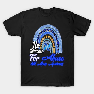 No Tolerance For Abuse Child Abuse Prevention Awareness Month T-Shirt